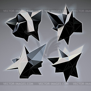 Abstract triangles space low poly - vector clipart