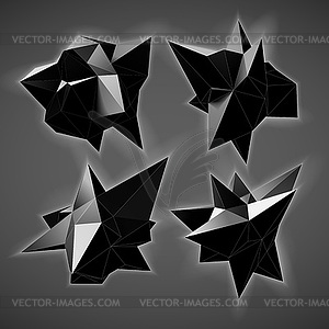 Abstract triangles space low poly - vector clip art