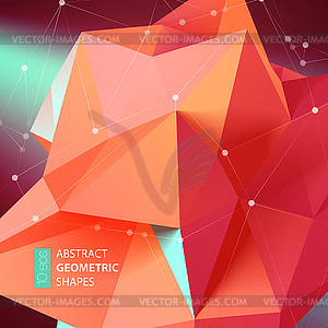 Abstract triangles space low poly - stock vector clipart