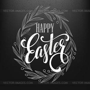 Lettering Easter greeting card template in - vector clip art