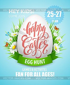 Easter Egg Hunt poster - vector clip art