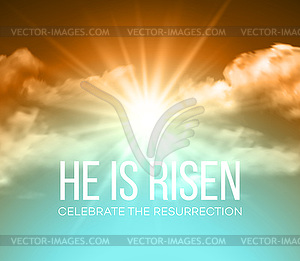 He is risen. Easter background - vector image