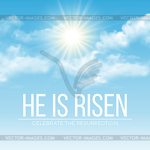 He is risen. Easter background - vector image