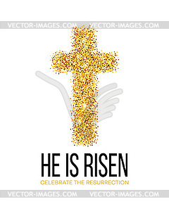 He is risen. Easter background - vector clipart