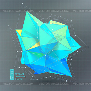 Bright blue Polygon geometry shape - vector image