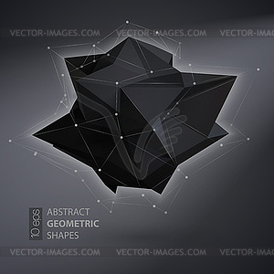 Abstract geometric shape triangular Crystal - vector clip art