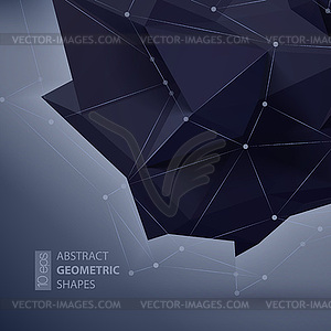 Abstract geometric shape triangular Crystal - vector clipart