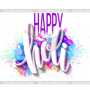 Happy Holi festival of colors greeting background - vector clipart