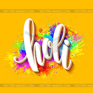 Happy Holi festival of colors greeting background - vector clipart / vector image