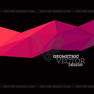 Abstract geometric triangle low poly set - color vector clipart