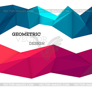 Abstract geometric triangle low poly set - vector image