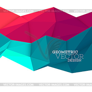 Abstract geometric triangle low poly set - vector clipart