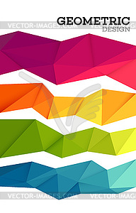 Abstract geometric triangle low poly set - royalty-free vector image