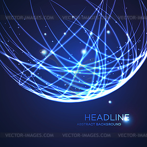 Neon grid globe background - vector clip art