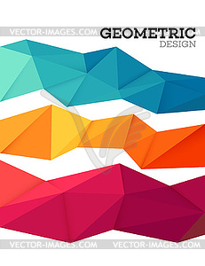 Abstract geometric triangle low poly set - vector clipart