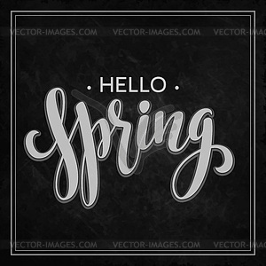 Привет дизайн Весна надписи мелки - векторный эскиз