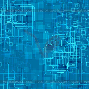 Trendy blue tech styled background. Seamlesspattern - vector image