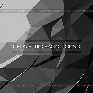 Geometric pattern, triangles background in black an - vector clip art