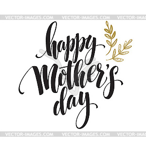 Happy Mothers Day Hand-drawn Lettering card - vector image