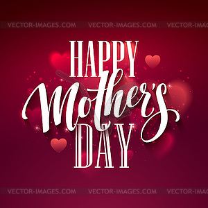 Счастливый День Матери надписи. ручной каллиграфии - клипарт в векторе