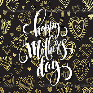 Mothers Day greeting card. calligraphy lettering - vector image