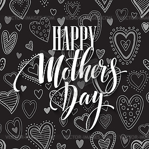 Mothers Day greeting card. calligraphy lettering - vector image