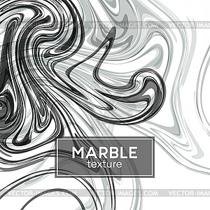 Background with gray painted waves. Marble texture - vector image