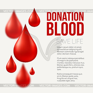 Blood donation Medical background - vector clipart