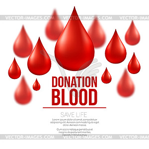 Blood donation Medical background - vector image