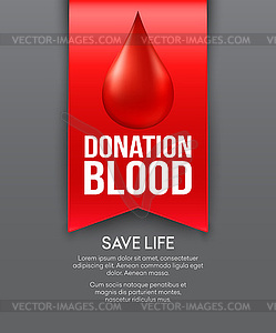 Пожертвуйте дизайн плаката крови - клипарт