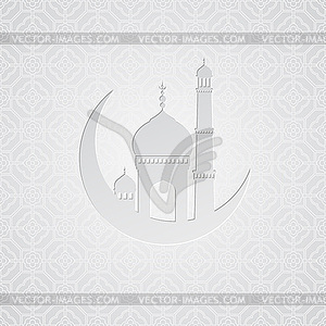 Ramadan greetings card background - vector image