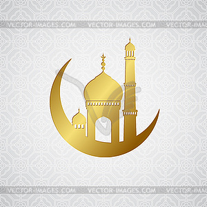 Ramadan greetings card background - vector clipart