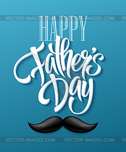 Happy fathers day background with greeting letterin - vector clipart