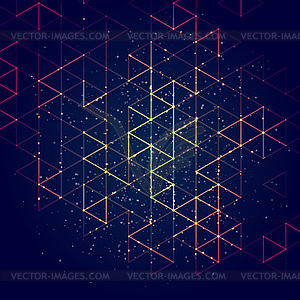 Technology concept abstract polygonal background - color vector clipart