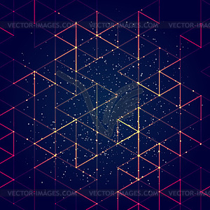 Technology concept abstract polygonal background - vector clip art