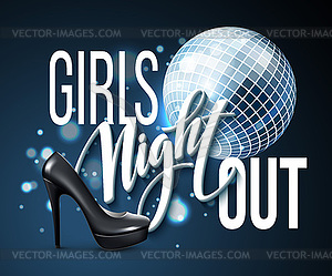 Girl Night Out Party Design - vector clipart