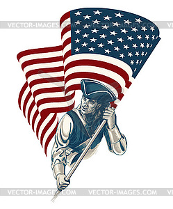 Independence Day - Fourth of July vintage - vector clip art