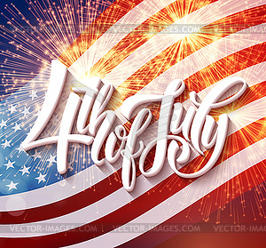 American Independence Day lettering design. templat - vector clipart