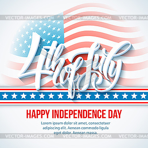 American Independence Day lettering design. templat - stock vector clipart