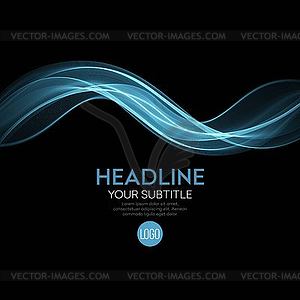 Abstract blue waves - vector clipart