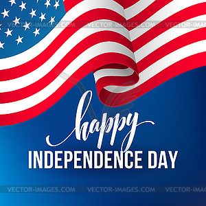 America independence day template flag - color vector clipart