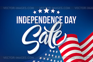 America independence day sale template flag - vector image