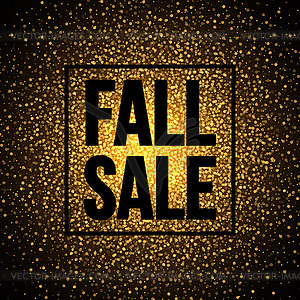 Fall sale banner design on sparkling shiny - vector clipart