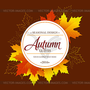 Autumn seasonal banner design. Fall leaf - vector clipart / vector image