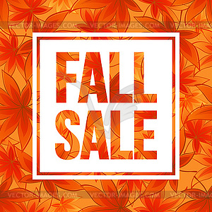 Autumn seasonal banner design. Fall leaf - color vector clipart