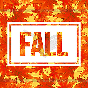 Autumn seasonal banner design. Fall leaf - vector clip art