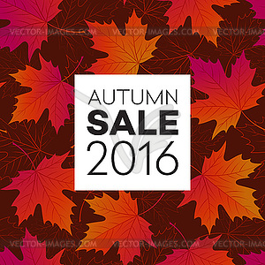 Autumn seasonal banner design. Fall leaf - vector image