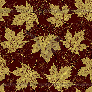 Fall leaf seamless pattern. Autumn foliage. - vector image