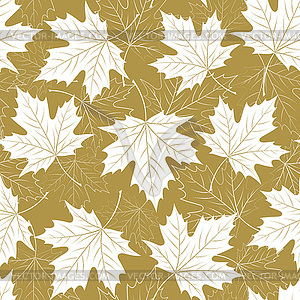 Fall leaf seamless pattern. Autumn foliage. - color vector clipart
