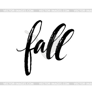 Fall Modern calligraph card. lettering design. Ink  - vector clipart